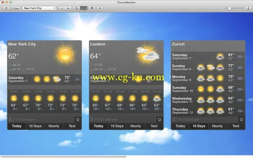 ClassicWeather HD 1.7 Multilingual MacOSX的图片1