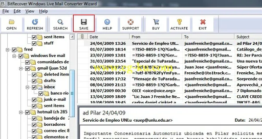BitRecover Windows Live Mail Converter 5.1的图片1