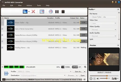 ImTOO MOV Converter 7.8.19.20170122 Multilingual的图片1