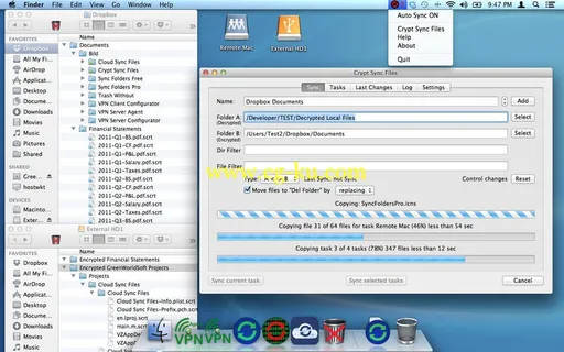 Crypt Sync Files 1.3 MacOSX的图片1