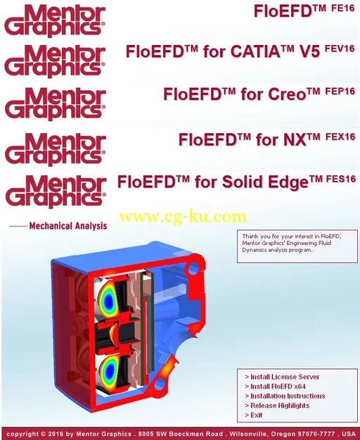 Mentor Graphics FloEFD 16.1.37xx Standalone/NX/CATIAV5/Creo/SolidEdge Suite x64的图片4