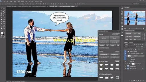 Photobacks Cartoon 1.0.5 Plug-in for Adobe Photoshop Win/Mac的图片1