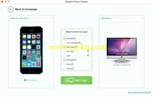 iSkysoft Phone Transfer for Mac 1.5.2 Multilangual MacOSX的图片1