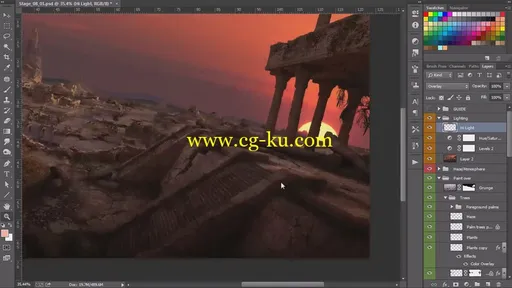 Creating an Ancient Temple Matte Painting in Photoshop的图片2