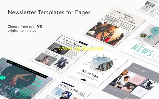 Newsletters Templates for Pages By Graphic Node 1.2 MacOS的图片1