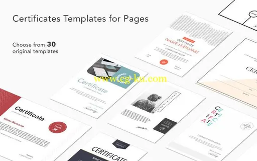 Certificates Templates for Pages 1.2 MacOSX的图片1