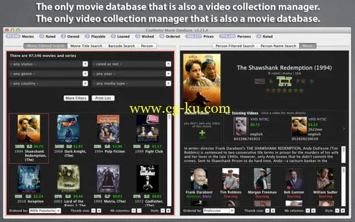 Coollector Movie Database 4.5.8 Retail MacOSX的图片1