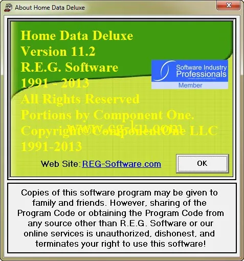 Reg Software Home Data Deluxe 11.2的图片2