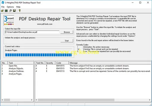 3-Heights PDF Desktop Analysis & Repair Tool 4.80的图片1