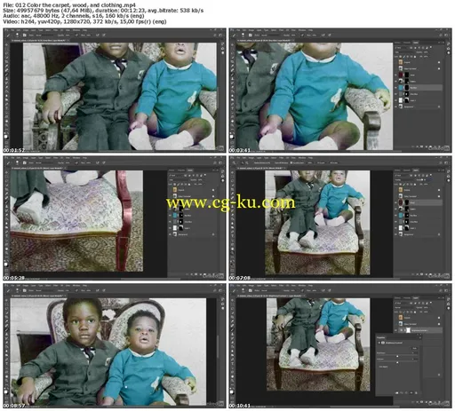 Lynda – Photo Restoration: Fixing Stained Color and Damage的图片2