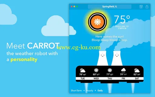 CARROT Weather 1.3.1 Mac OS X的图片1