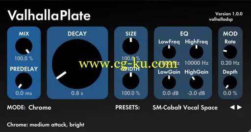 Valhalla DSP ValhallaPlate 1.5.0 MacOSX的图片1