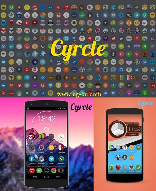 Cyrcle Icon Theme Apex Nova Go 1.5 Android的图片2