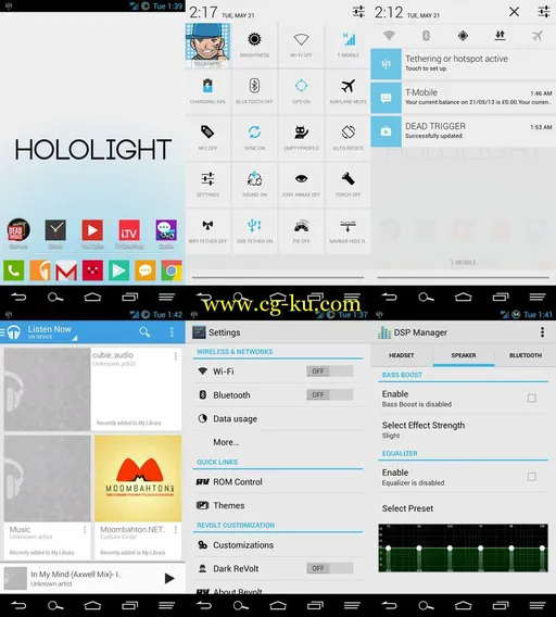 Holo Light AOKP/CM Theme 1.0 Android的图片2