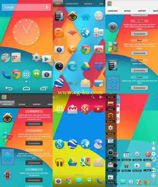 KitKat 4.4 Launcher Theme v1.93 Android的图片2