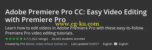 Udemy – Adobe Premiere Pro CC: Easy Video Editing with Premiere Pro的图片1