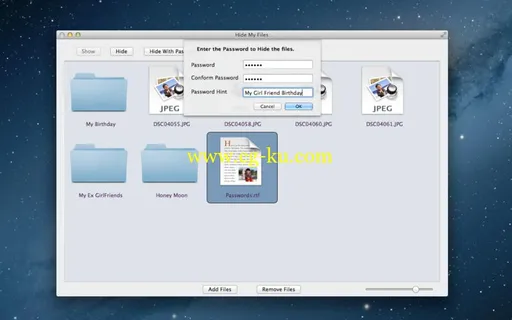 Hide My Files v1.2 MacOSX的图片1