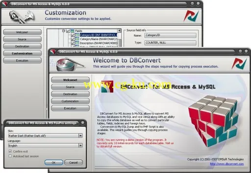 DMSoft DBConvert for Access and MySQL 8.3.4 Multilingual的图片1