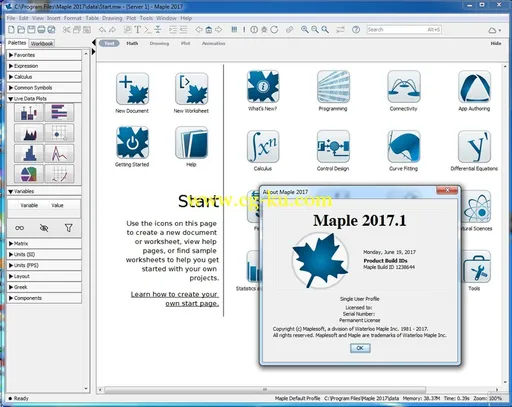 Maplesoft Maple 2017.1 Update Win / MacOsx / Linux的图片2