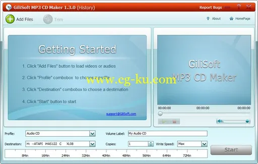 GiliSoft MP3 CD Maker 1.3.0的图片1