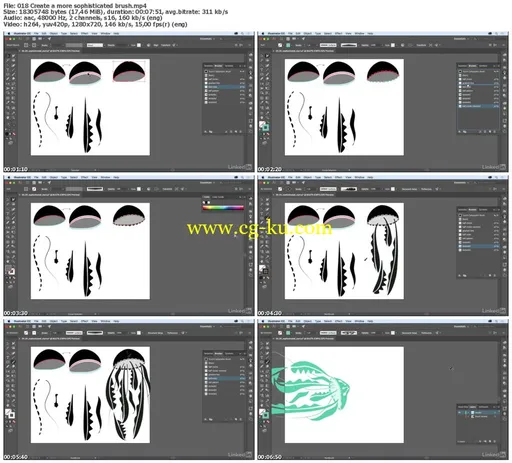 Lynda – Illustrator: Creating Custom Brushes的图片2