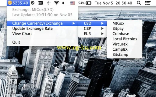 Bitcoin Taskbar v1.0 MacOSX的图片1