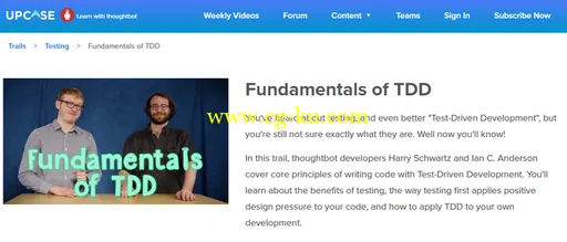 Upcase – Fundamentals of Test Driven Development (2017)的图片1