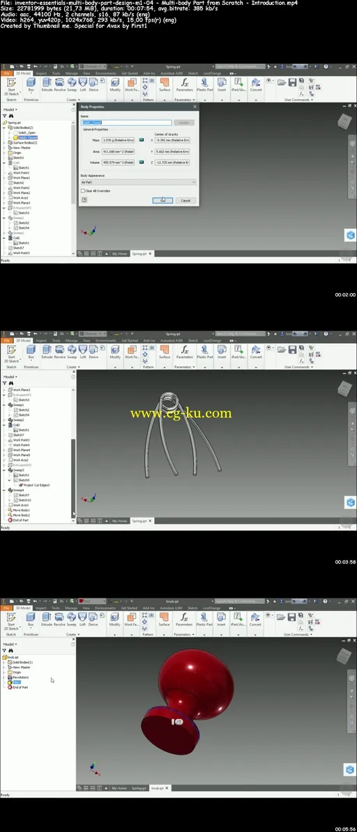 Inventor Essentials – Multi-body Part Design的图片1