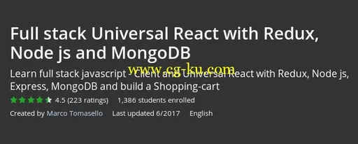 Full stack Universal React with Redux, Node js and MongoDB的图片2