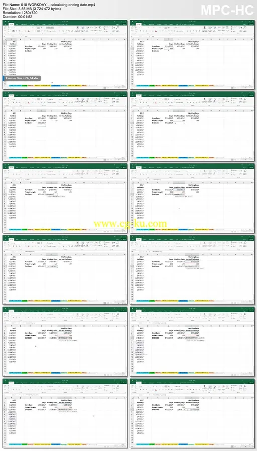 Lynda – Excel 2016: Working with Dates and Times的图片2