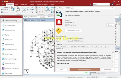 STAAD.Pro CONNECT Edition version 21.00的图片2