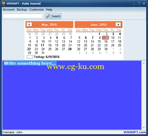 VovSoft Daily Journal v2.6的图片1