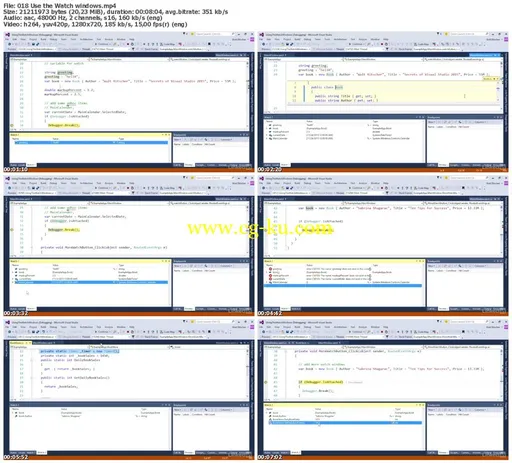 Lynda – Visual Studio Essential Training: 06 Debug and Troubleshoot Code (updated Aug 25, 2017)的图片2