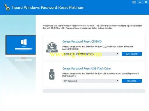 Tipard Windows Password Reset Platinum 1.0.10.0的图片1