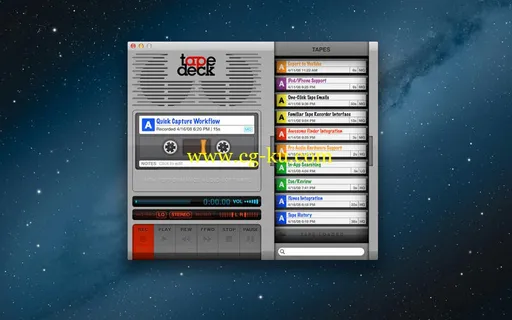 TapeDeck v1.5.4 MacOSX的图片1