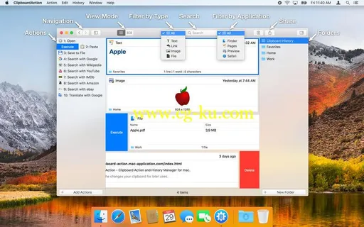 Clipboard Action 1.3.1 MacOSX的图片1