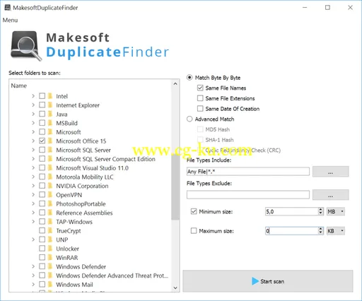 Makesoft DuplicateFinder 1.1.7 Build 181101的图片1