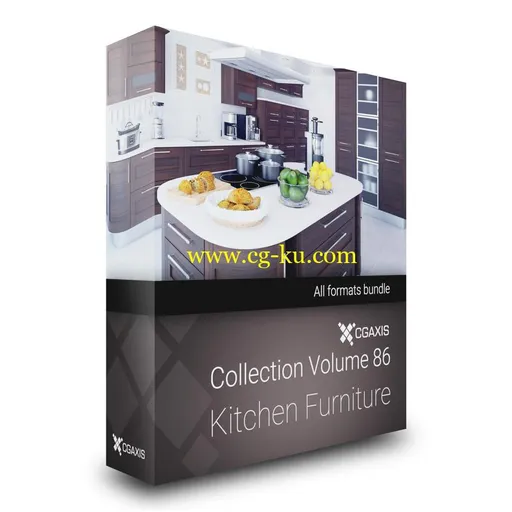 CGAxis Models Volume 86 Kitchen Furniture的图片1