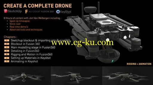 Gumroad – Fusion 360 Hard Surface Tutorial (Create a Drone) by Jort Van Welbergen的图片1