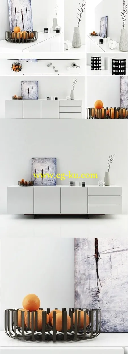 Poliform Pandora Sideboard 3d Model的图片1