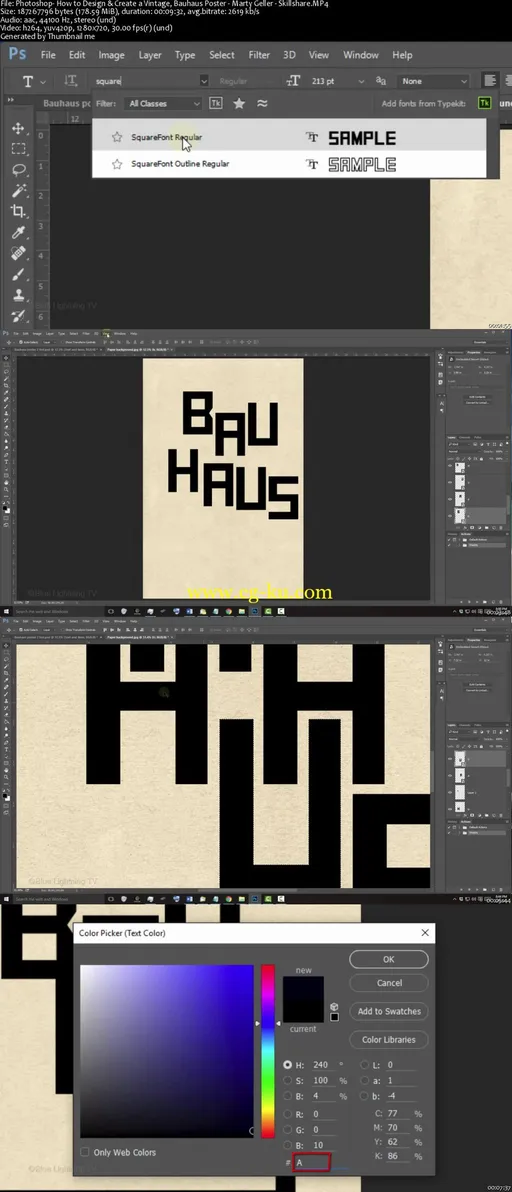 Photoshop: How to Design & Create a Vintage, Bauhaus Poster的图片2