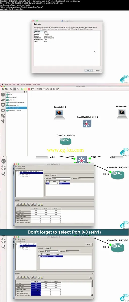 Ostinato Packet Crafting with GNS3 craft and inject packets的图片2