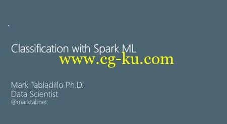 Classification with Spark ML的图片1