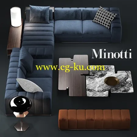 Sofa minotti freeman seating system的图片1