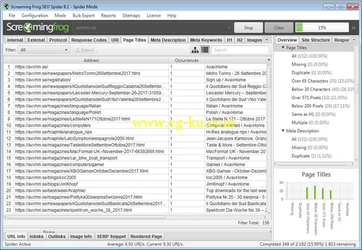 Screaming Frog SEO Spider 9.1的图片1