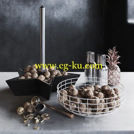 Christmas walnut decor set的图片1