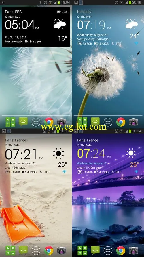 Transparent clock & weather 0.74 Android的图片2