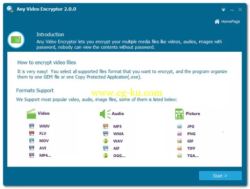 Any Video Encryptor 2.0.0的图片1