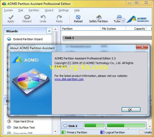 AOMEI Partition Assistant Professional Edition 5.6的图片1