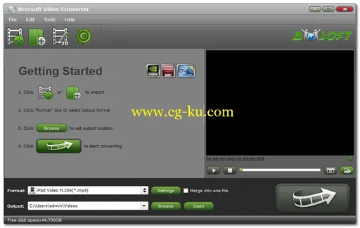 Brorsoft Video Converter 4.9.0.0的图片1